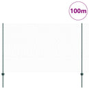Sekskantet hegn med stolpe 100 x 1,6 m PVC-belagt stål Grøn