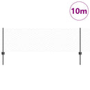Sekskantet hegn med stolpe 10 x 0,6 m PVC-belagt stål Grå Mesh