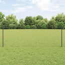 Sekskantet hegn med stolpe 10 x 0,8 m PVC-belagt stål Grå Mesh