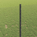 Sekskantet hegn med stolpe 10 x 1 m PVC-belagt stål Grå Mesh