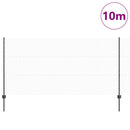 Sekskantet hegn med stolpe 10 x 1,2 m PVC-belagt stål Grå Mesh