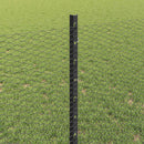Sekskantet hegn med stolpe 25 x 0,8 m PVC-belagt stål Grå Mesh