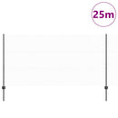 Sekskantet hegn med stolpe 25 x 1,2 m PVC-belagt stål Grå Mesh