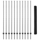 Sekskantet hegn med stolpe 25 x 1,6 m PVC-belagt stål Grå Mesh