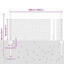 Sekskantet hegn med stolpe 50 x 0,5 m PVC-belagt stål Grå Mesh