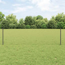 Sekskantet hegn med stolpe 50 x 0,6 m PVC-belagt stål Grå Mesh