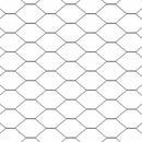 Sekskantet hegn med stolpe 50 x 0,8 m PVC-belagt stål Grå Mesh
