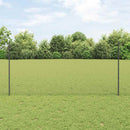 Sekskantet hegn med stolpe 50 x 1,2 m PVC-belagt stål Grå Mesh