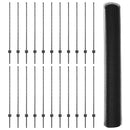 Sekskantet hegn med stolpe 50 x 1,2 m PVC-belagt stål Grå Mesh
