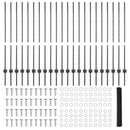 Sekskantet hegn med stolpe 50 x 1,2 m PVC-belagt stål Grå Mesh
