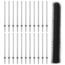 Sekskantet hegn med stolpe 50 x 1,2 m PVC-belagt stål Grå Mesh