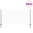 Sekskantet hegn med stolpe 50 x 1,2 m PVC-belagt stål Grå Mesh