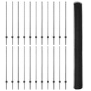 Sekskantet hegn med stolpe 50 x 1,4 m PVC-belagt stål Grå Mesh
