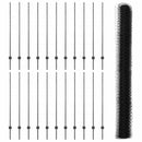 Sekskantet hegn med stolpe 50 x 1,4 m PVC-belagt stål Grå Mesh