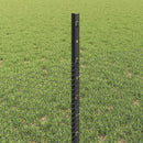 Sekskantet hegn med stolpe 100 x 0,5 m PVC-belagt stål Grå Mesh