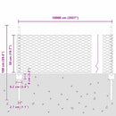 Sekskantet hegn med stolpe 100 x 0,5 m PVC-belagt stål Grå Mesh