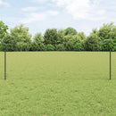 Sekskantet hegn med stolpe 100 x 0,6 m PVC-belagt stål Grå Mesh