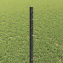 Sekskantet hegn med stolpe 100 x 0,8 m PVC-belagt stål Grå Mesh