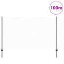 Sekskantet hegn med stolpe 100 x 1,4 m PVC-belagt stål Grå Mesh