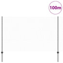 Sekskantet hegn med stolpe 100 x 1,5 m PVC-belagt stål Grå Mesh