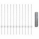 Sekskantet hegn med stolpe 25 x 0,8 m Galvaniseret stål Sølv