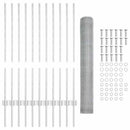Sekskantet hegn med stolpe 25 x 1 m Galvaniseret stål Sølv Mesh