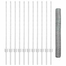 Sekskantet hegn med stolpe 25 x 1 m Galvaniseret stål Sølv Mesh