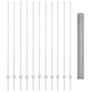 Sekskantet hegn med stolpe 25 x 1,5 m Galvaniseret stål Sølv