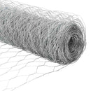 Sekskantet hegn med stolpe 50 x 1 m Galvaniseret stål Sølv Mesh