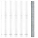 Sekskantet hegn med stolpe 100 x 1,6 m Galvaniseret stål Sølv