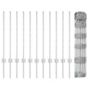 Udendørs Vildt Hegn med Stolper 25 x 0,8 m Galvaniseret stål