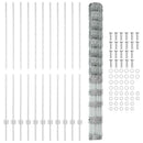 Udendørs Vildt Hegn med Stolper 25 x 1,5 m Galvaniseret stål