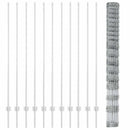 Udendørs Vildt Hegn med Stolper 25 x 1,5 m Galvaniseret stål