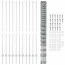 Udendørs Vildt Hegn med Stolper 25 x 1,6 m Galvaniseret stål