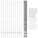 Udendørs Vildt Hegn med Stolper 25 x 1,6 m Galvaniseret stål