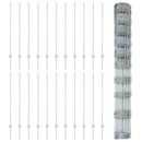 Udendørs Vildt Hegn med Stolper 50 x 1,2 m Galvaniseret stål