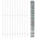 Udendørs Vildt Hegn med Stolper 50 x 1,4 m Galvaniseret stål