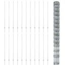 Udendørs Vildt Hegn med Stolper 50 x 1,6 m Galvaniseret stål