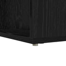 Hjørneskrivebord med hylde Sort eg 101,5 x 149,5 x 149,5 cm