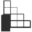 Hjørneskrivebord med hylde Sort eg 101,5 x 149,5 x 149,5 cm