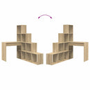 Hjørneskrivebord med hylde Sonoma eg 101,5 x 149,5 x 149,5 cm