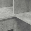 Hjørneskrivebord med hylde Beton Grå 101,5 x 149,5 x 149,5 cm