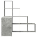 Hjørneskrivebord med hylde Beton Grå 101,5 x 149,5 x 149,5 cm