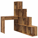 Hjørneskrivebord med hylde Gammelt træ 101,5 x 149,5 x 149,5 cm