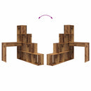 Hjørneskrivebord med hylde Gammelt træ 101,5 x 149,5 x 149,5 cm