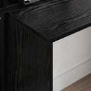 Bord med hylde Sort eg 138,5 x 55 x 143 cm Konstrueret træ