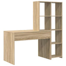 Bord med hylde Sonoma eg 138,5 x 55 x 143 cm Konstrueret træ