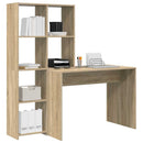 Bord med hylde Sonoma eg 138,5 x 55 x 143 cm Konstrueret træ