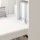 Bord med hylde Hvid 122 x 67 x 145 cm Konstrueret træ