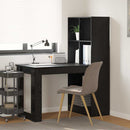 Bord med hylde Sort eg 122 x 67 x 145 cm Konstrueret træ